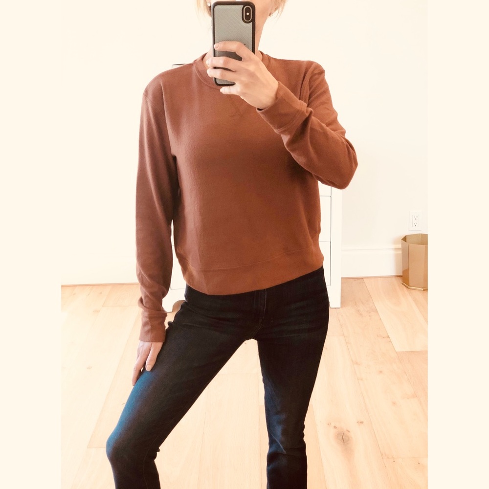 Hazelnut Brown Hacci Crewneck Sweatshirt - Picture 4 of 7